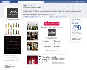 La page Facebook de LMDW Fine Spirits