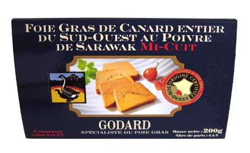 Foie Gras de Canard Entier du Sud-Ouest au Poivre Noir Sarawak Mi-Cuit