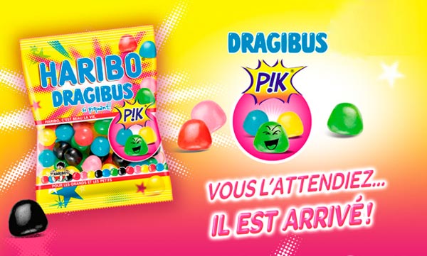 Les nouveaux bonbons Haribo Dragibus P!K