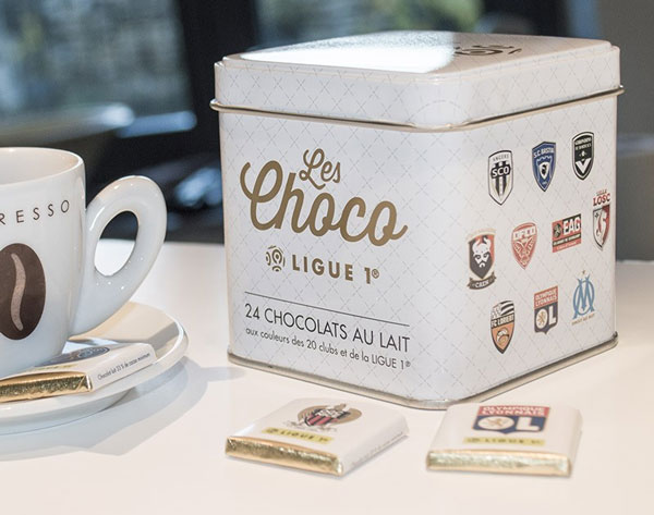 La belle boite collector de chocolats Choco Ligue 1