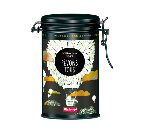 La boite de café Rêvons Tous de Malongo par Aleksandra Sobol 