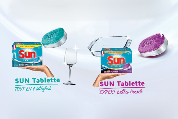 Nouvelle tablettes lave vaisselle Sun