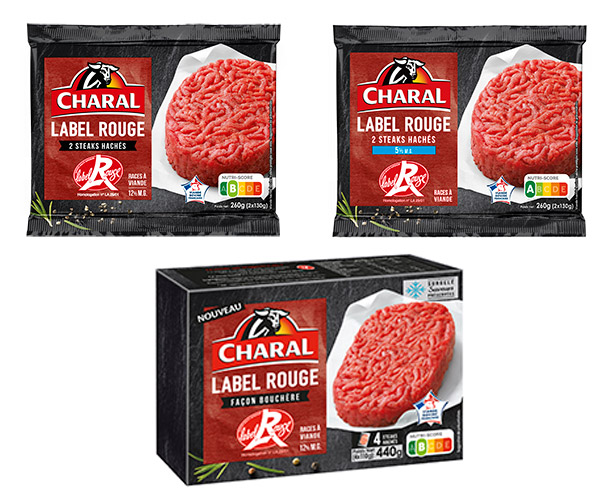 Nouvelle gamme de steack haché Label Rouge chez Charal