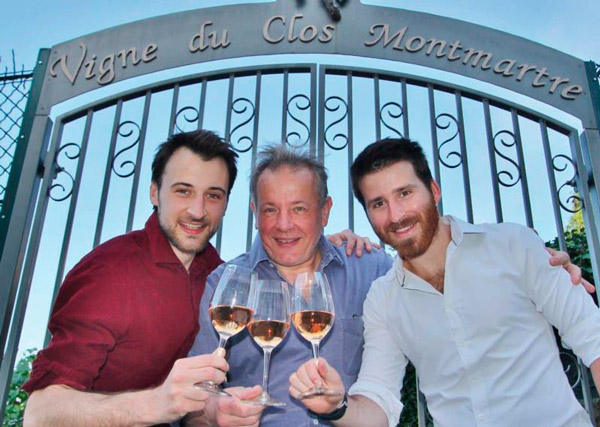 De gauche à droite, Quentin et Jean-Luc Jamrozik, Michel Lannou, fondateurs D'or et de vins