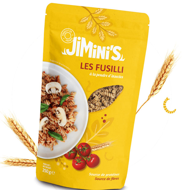 Jimini’s lance des pâtes enrichies à la poudre d’insectes